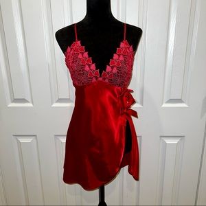 Fredrick’s of Hollywood Satin and Lace Chemise Slip Size XL